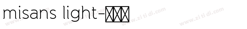 misans light字体转换